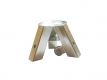 Kopfst�ck aus Edelstahl f�r Dreibein